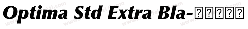Optima Std Extra Bla字体转换